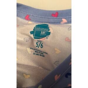 Kidgets Toddler Girls 2pc Outfit – Size 5/6 – Heart Top & Ribbed Navy Leggings